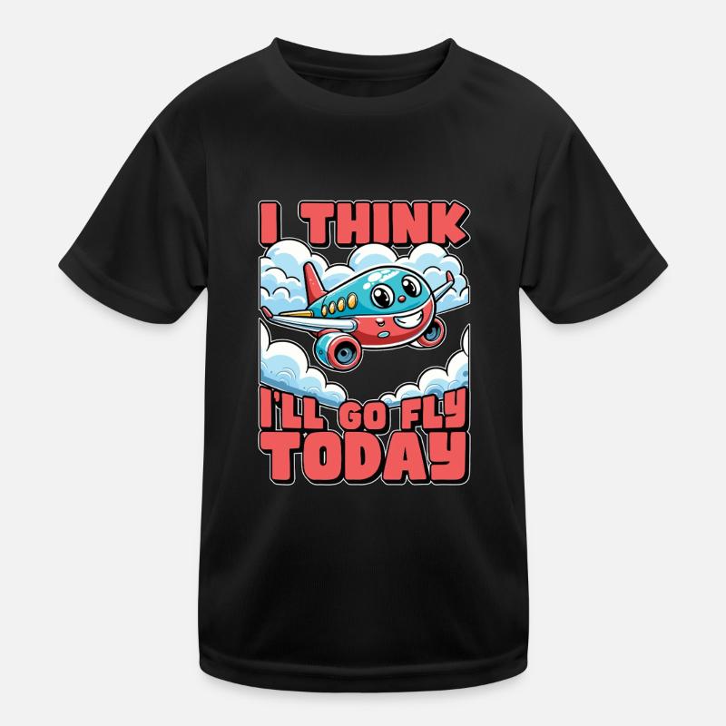 Flight Instructor I Think I'll Go Fly Aviation Kids Functional T-Shirt