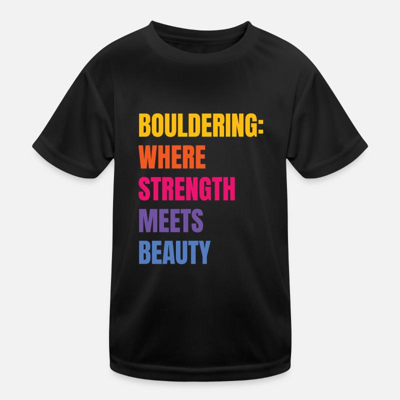 La force de l’escalade de bloc rencontre la beauté de l’escalade de bloc T-shirt sport Enfant