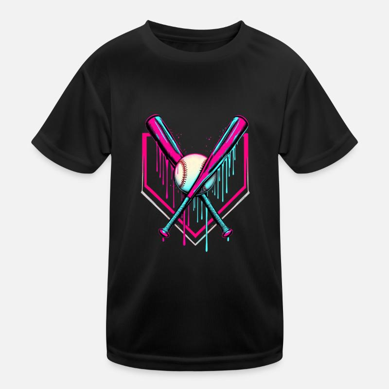 Baseball Eis Baseballschläger Kinder Funktions-T-Shirt