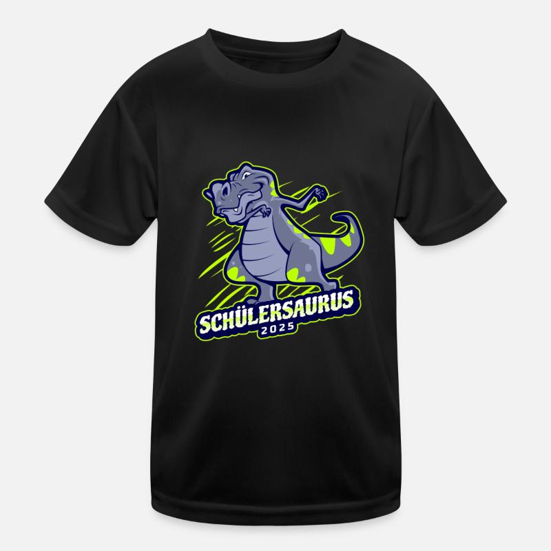 Einschulung 2025 Dabbing T-Rex Schulkind Kinder Funktions-T-Shirt