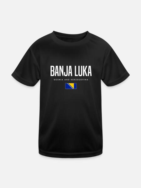 Banjaluka Bosnien und Herzegowina - Kinder Funktions-T-Shirt - Schwarz - Vorne