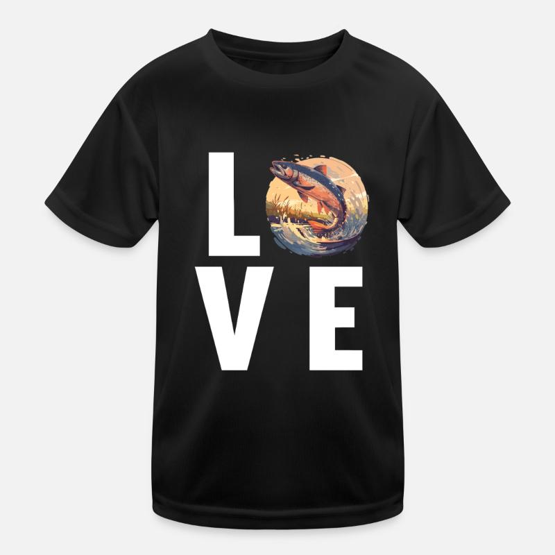 Lachse Lachs Kinder Funktions-T-Shirt