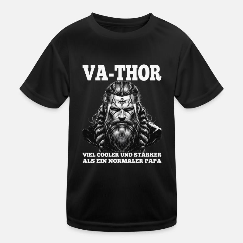 VA-THOR WIKINGER Vater Papa Viking Vatertag Kinder Funktions-T-Shirt