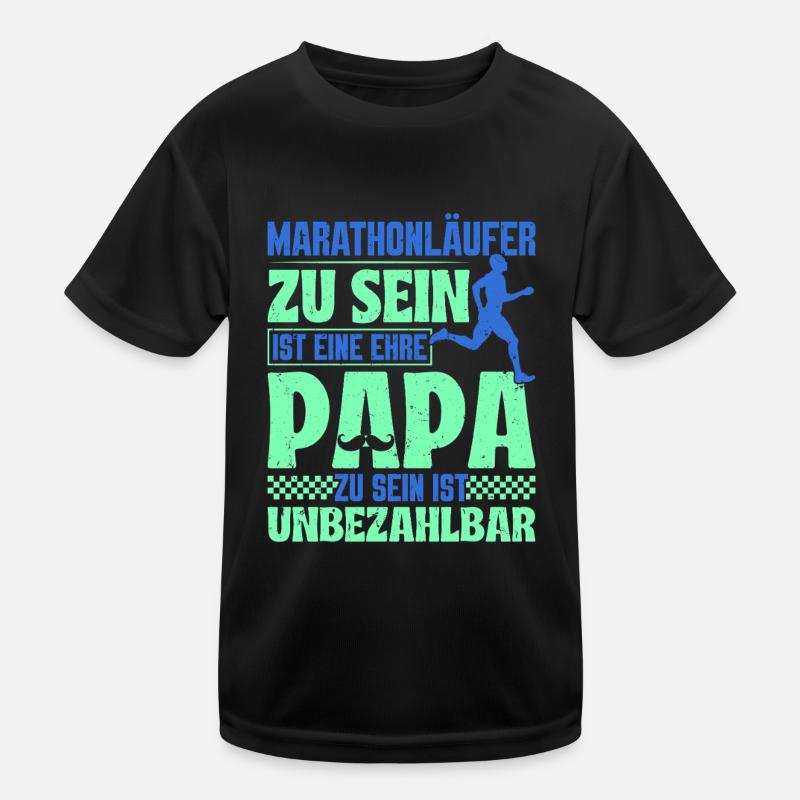 Papa MARATHON LÄUFER ZU SEIN EINE EHRE Lustiges Kinder Funktions-T-Shirt