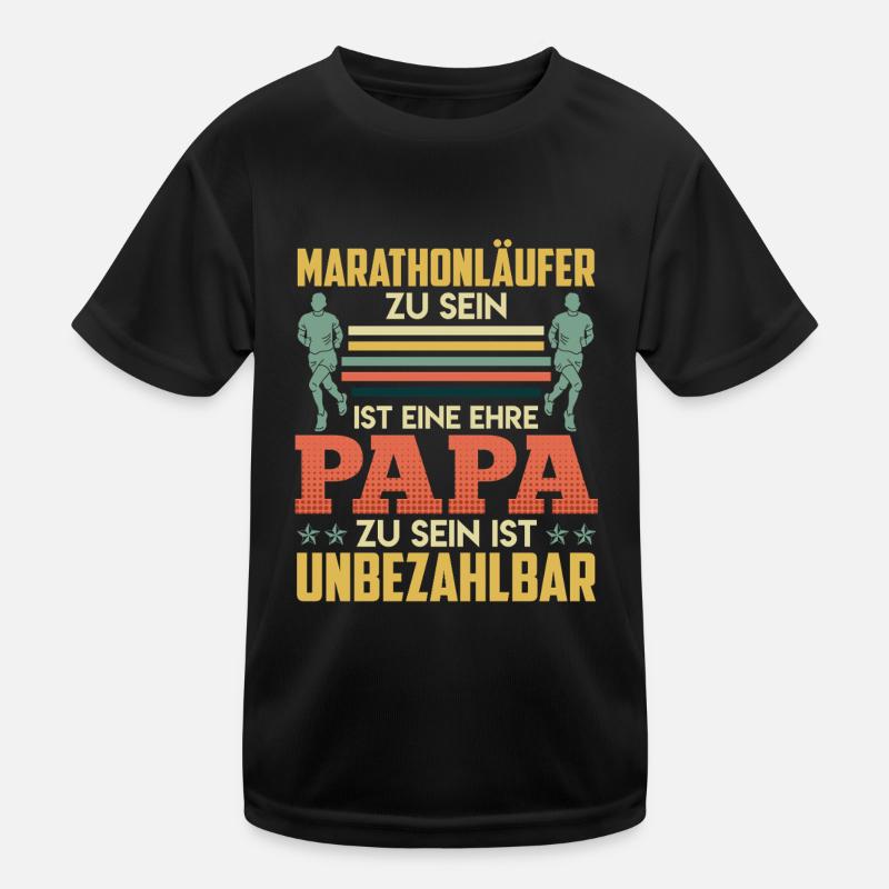 Papa MARATHON LÄUFER ZU SEIN EINE EHRE Lustiges Kinder Funktions-T-Shirt