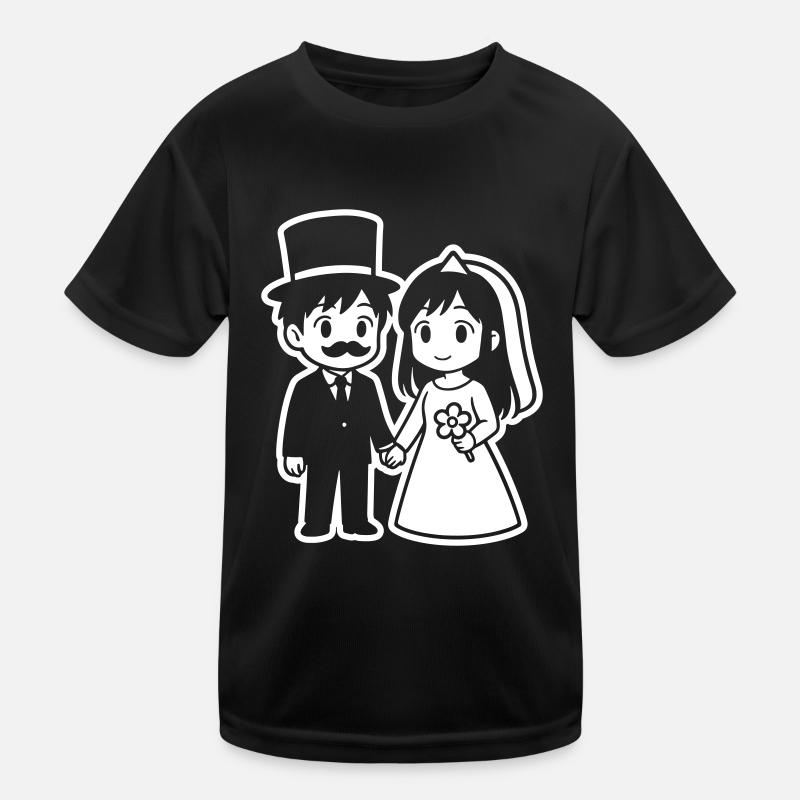 Brautpaar Ehepaar Anime Kinder Funktions-T-Shirt