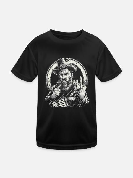 Grantler Grantig Bairischen Dialekten Bayern - Kinder Funktions-T-Shirt - Schwarz - Vorne
