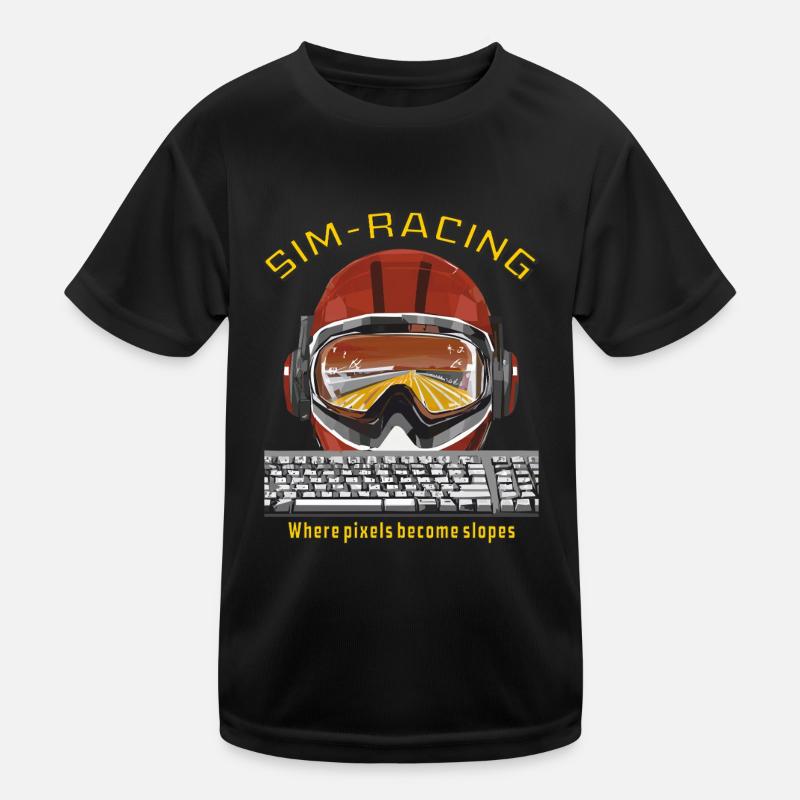 SIM RACING Where pixels become slopes Kinder Funktions-T-Shirt