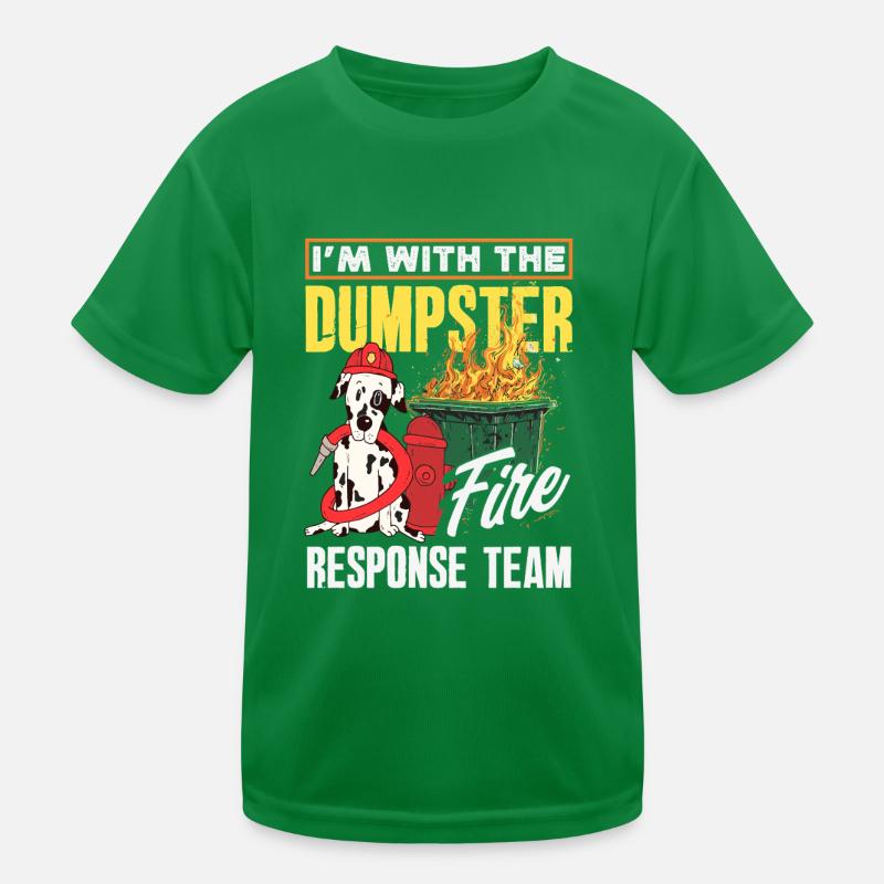 Dumpster Fire Response Team Leader Kids Functional T-Shirt