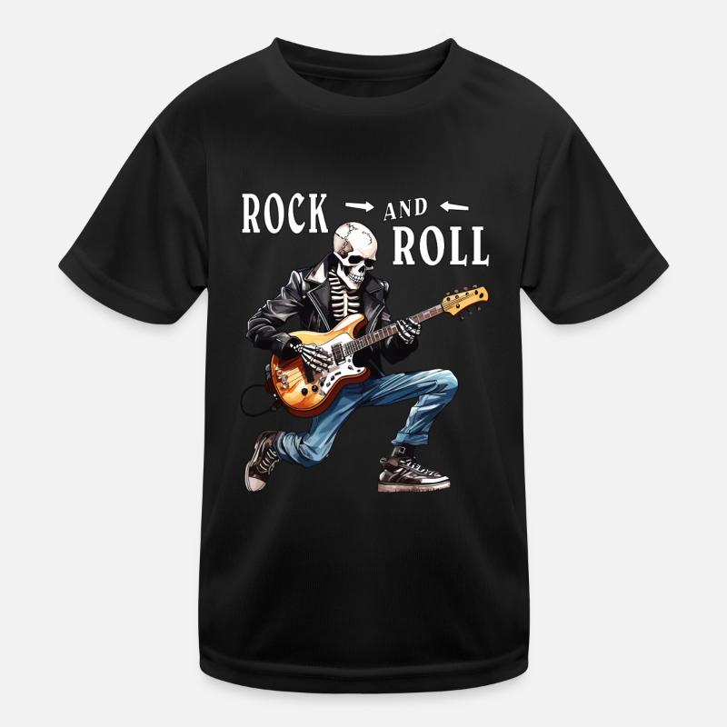 MUSIKER GITARRE ROCK AND ROLL Kinder Funktions-T-Shirt