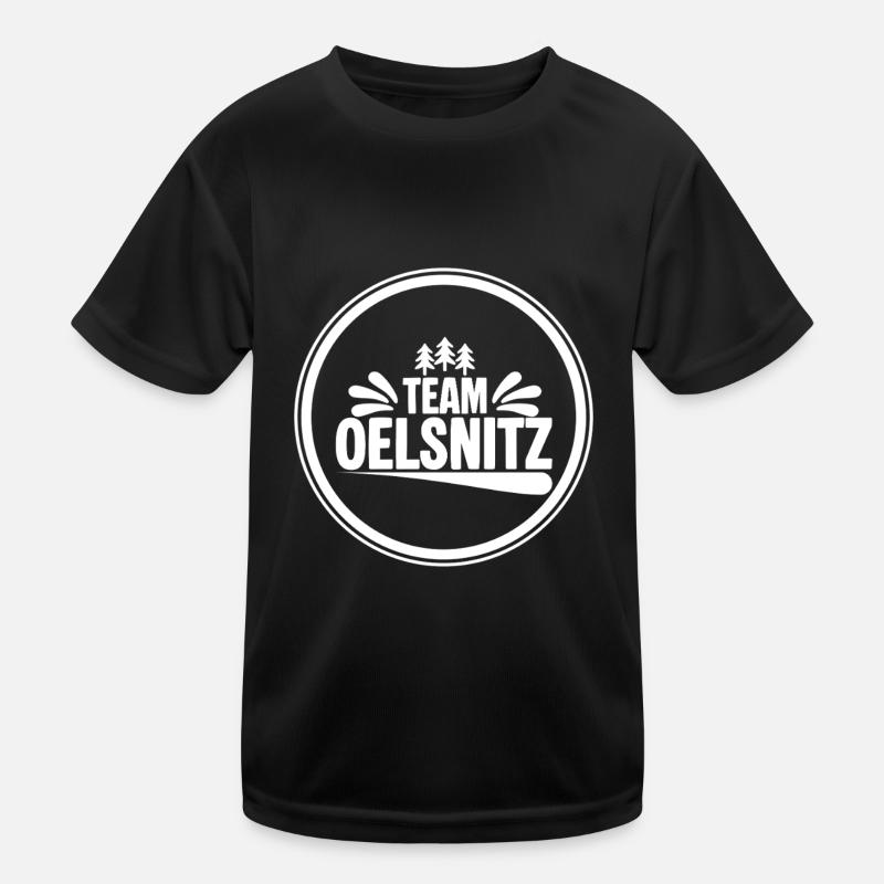 Team Oelsnitz - Kinder Funktions-T-Shirt - Schwarz