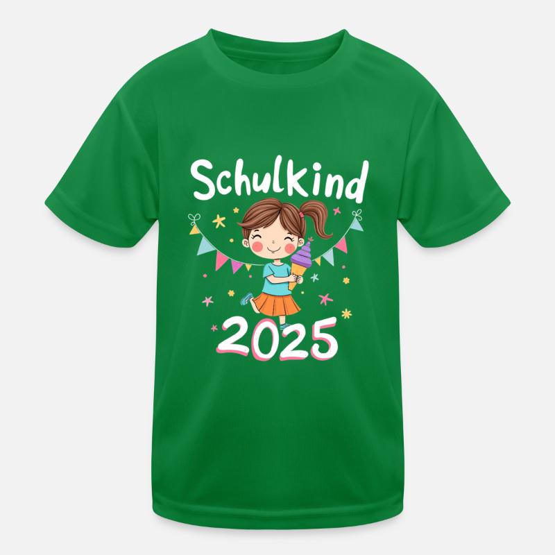Schulkind Mädchen Kinder Funktions-T-Shirt