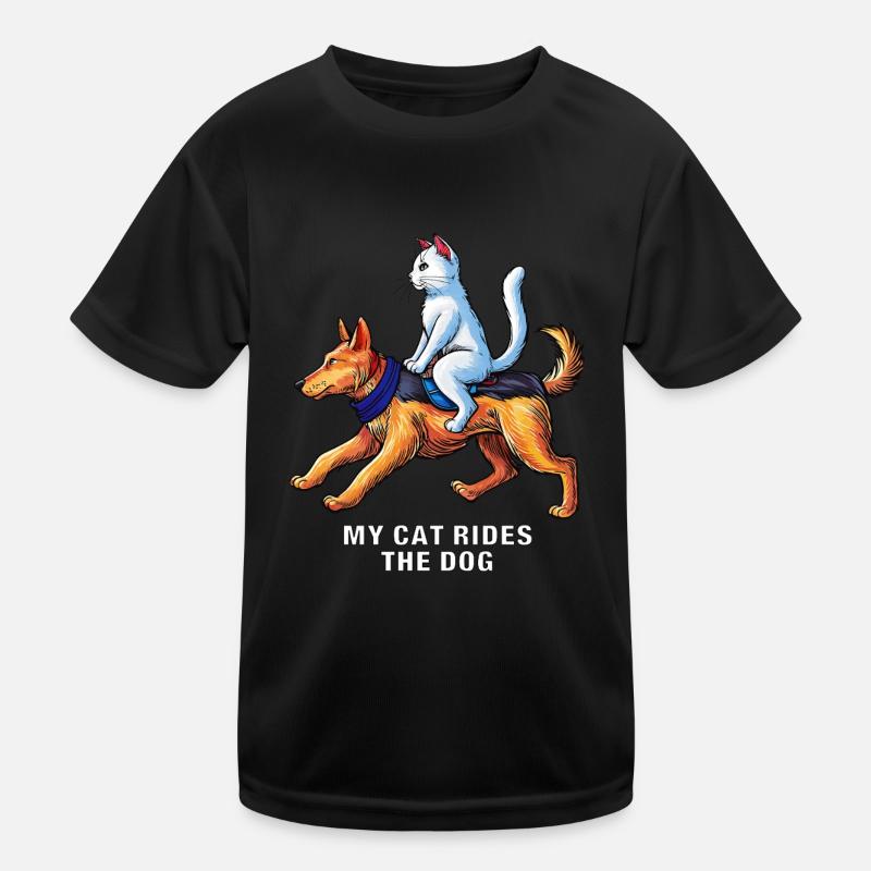 MON CHAT MONTE LE CHIEN T-shirt sport Enfant