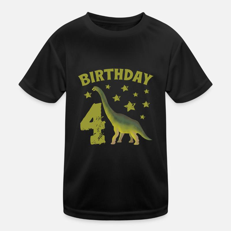 4 ans anniversaire garçon Dino Volcano - 4ème T-shirt sport Enfant