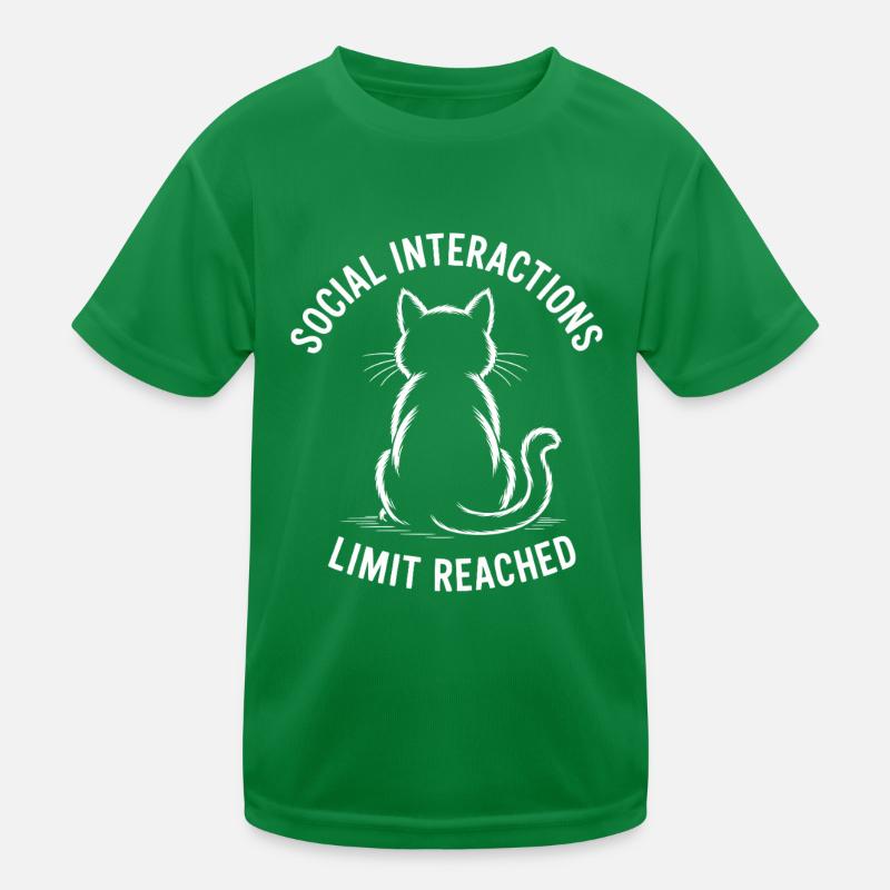 Limite d’interactions sociales atteinte Chat introverti T-shirt sport Enfant