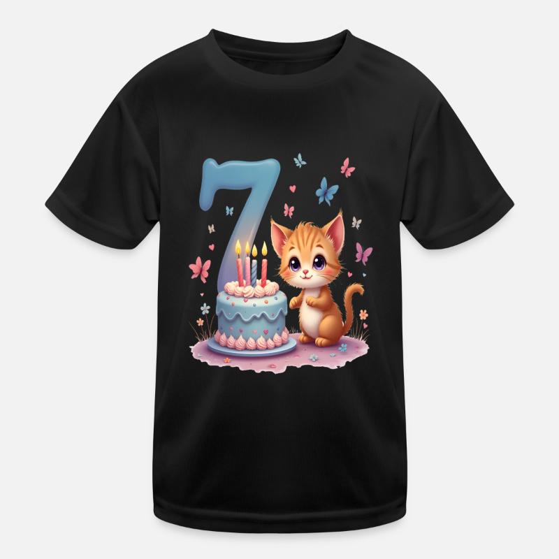 chaton mignon fille de 7e anniversaire T-shirt sport Enfant