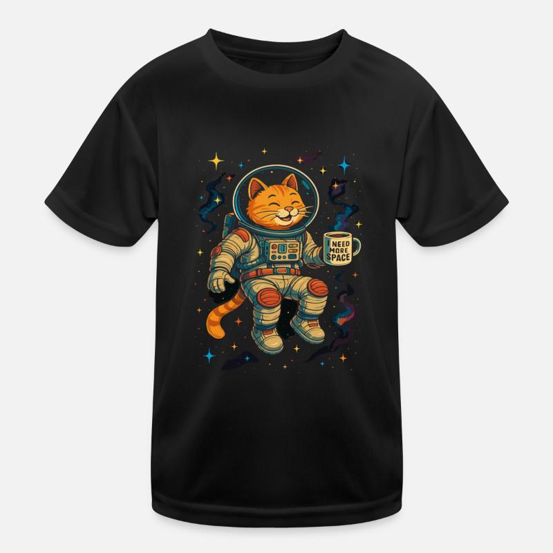 Astronautenkatze "I Need More Space" Kinder Funktions-T-Shirt