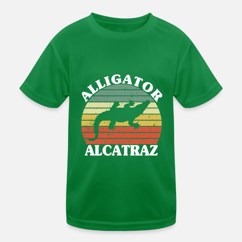 Funny Meme Alligator Alcatraz Kids Functional T-Shirt