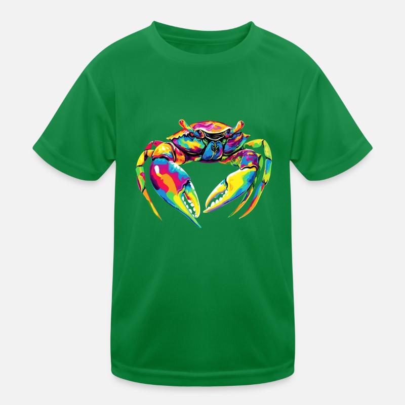 Crab Crab Crustaceans Crab Shore Crab Crayfish Kids Functional T-Shirt