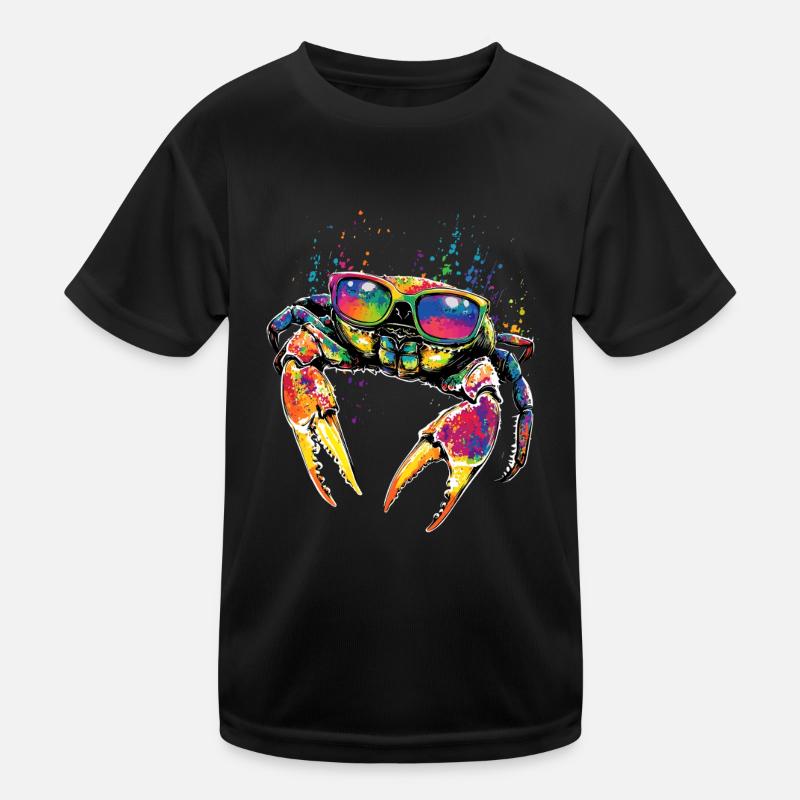 Crab Crab Crustaceans Crab Shore Crab Crayfish Kids Functional T-Shirt