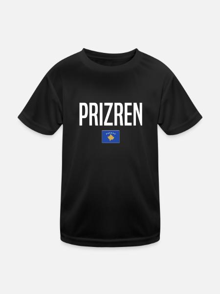 Prizren Kosovo - Kinder Funktions-T-Shirt - Schwarz - Vorne