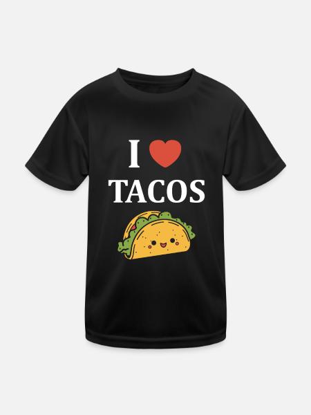 tacos - T-shirt sport Enfant - noir - Devant
