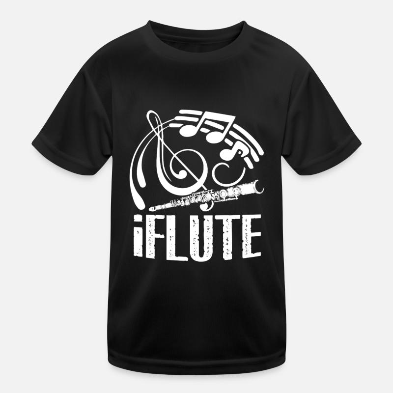 Flute Funny Flute Kids Functional T-Shirt