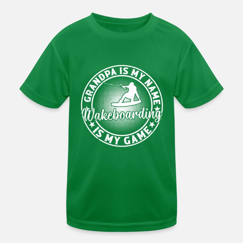 Wakesurfing Papa est mon nom Le wakeboard est mon T-shirt sport Enfant