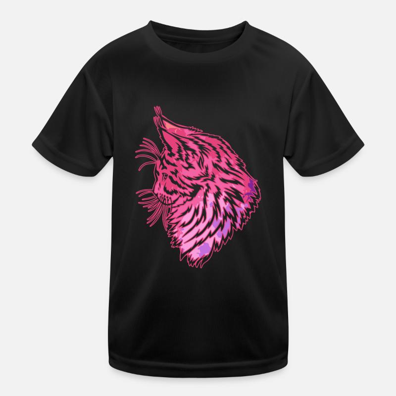Cute Maine coon cat Kids Functional T-Shirt