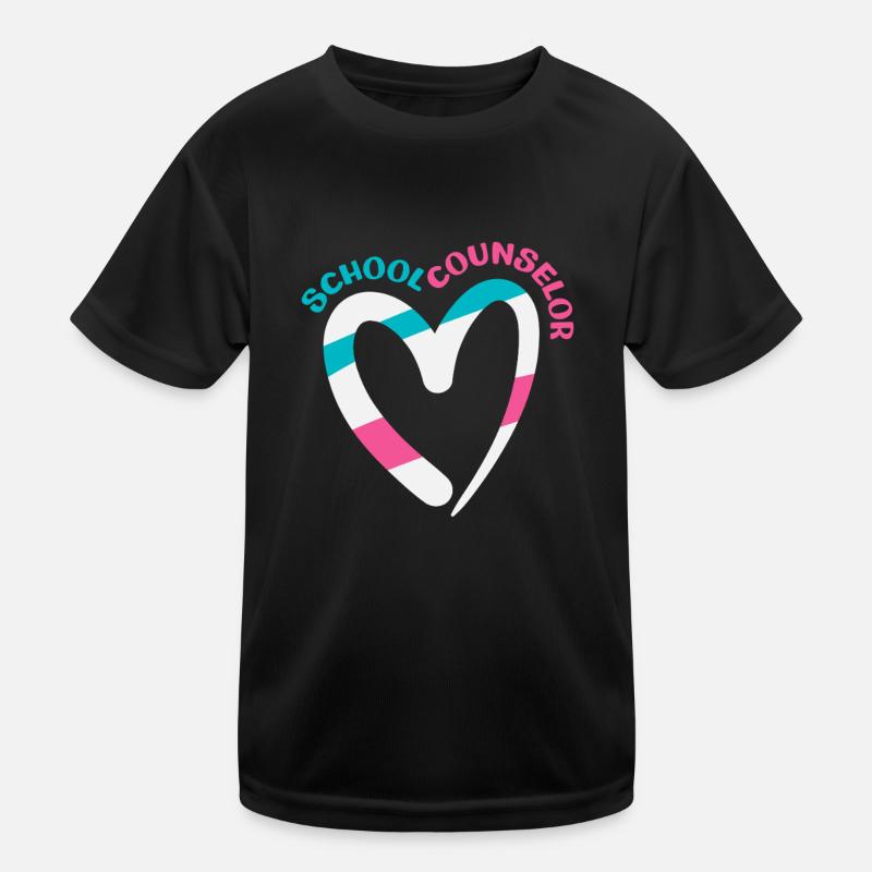 Conseiller d’école Coeur Forme Coloré T-shirt sport Enfant