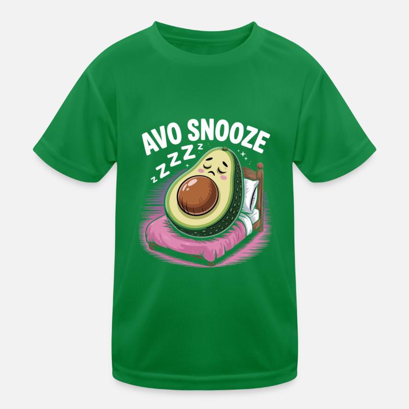Lazy Avocado Sleeping Kids Functional T-Shirt