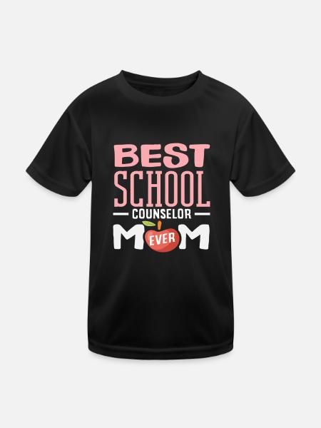 Beste Schulberaterin Mama Aller Zeiten - Kinder Funktions-T-Shirt - Schwarz - Vorne