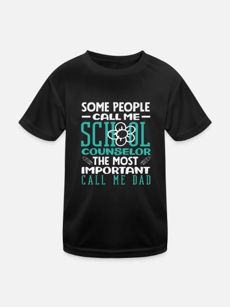 Manche Nennen Mich Schulberater Papa - Kinder Funktions-T-Shirt - Schwarz - Vorne