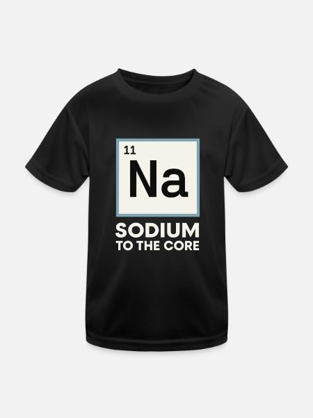 Salt Lover Sodium Dependent Nacl Meme - Kids Functional T-Shirt - black - Front