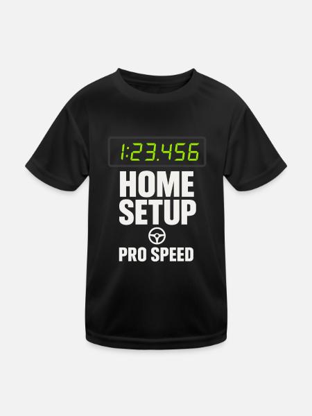 Sim Racing Simulator Cockpit Esports Racer - Kinder Funktions-T-Shirt - Schwarz - Vorne