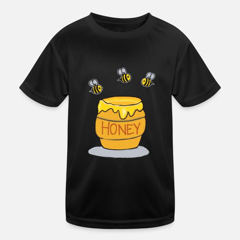 Pot de miel et abeilles occupées T-shirt sport Enfant