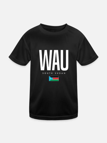 Wau South Sudan - Kids Functional T-Shirt - black - Front