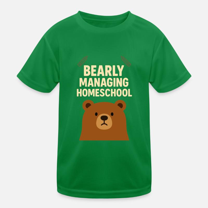 Maman scolarisée à la maison Maman Ours Cadeau d’école à la maison T-shirt sport Enfant