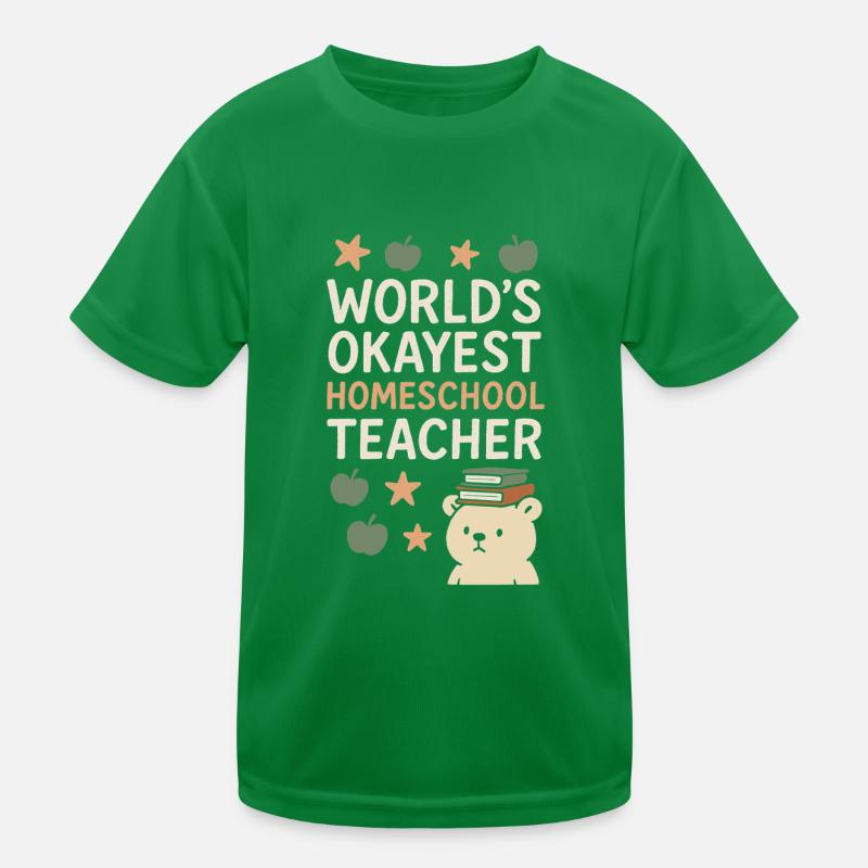 Maman scolarisée à la maison Maman Ours Cadeau d’école à la maison T-shirt sport Enfant