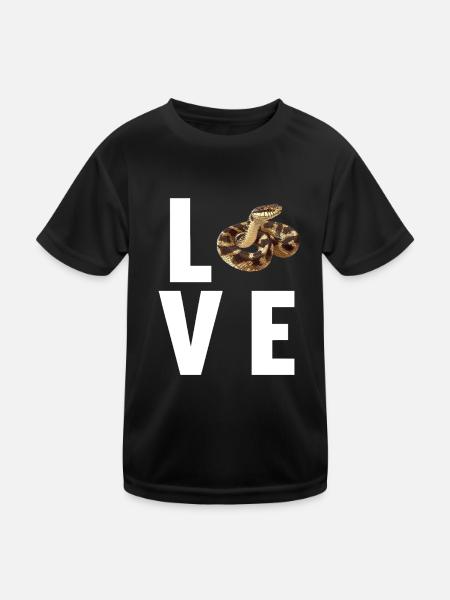 Schlangen Schlange - Kinder Funktions-T-Shirt - Schwarz - Vorne