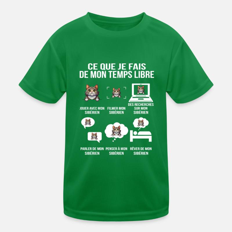 Ce que je fais de mon temps libre siberien T-shirt sport Enfant