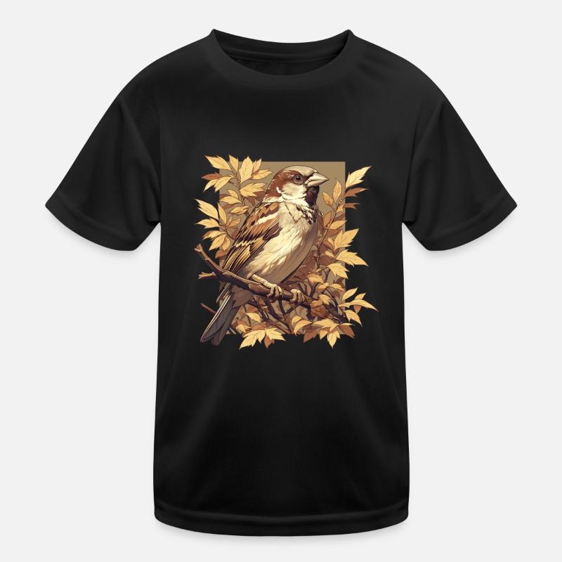 Spatzen Spatz Kinder Funktions-T-Shirt