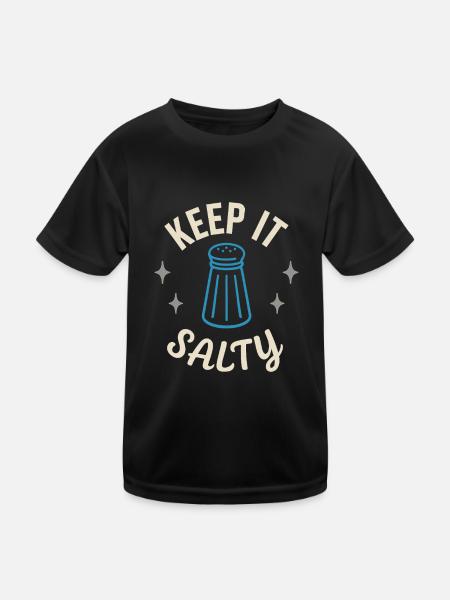 Salt Lover Sodium Dependent Nacl Meme - Kids Functional T-Shirt - black - Front