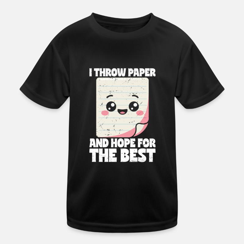Papier Werfen Schere Stein Papier Geschenk Kinder Funktions-T-Shirt