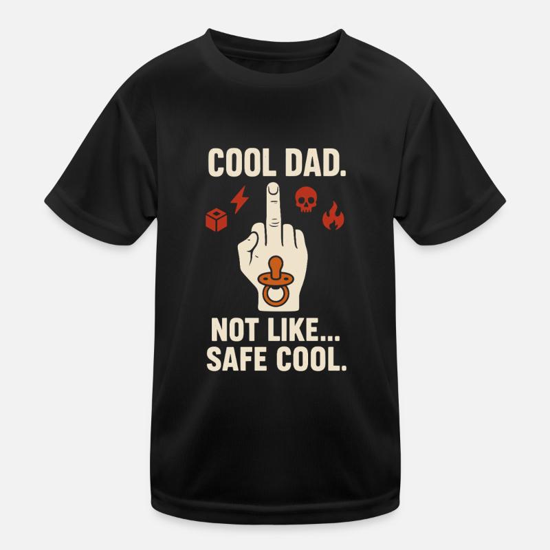 Punk Dad Alternative Paternity Rebellious Kids Functional T-Shirt