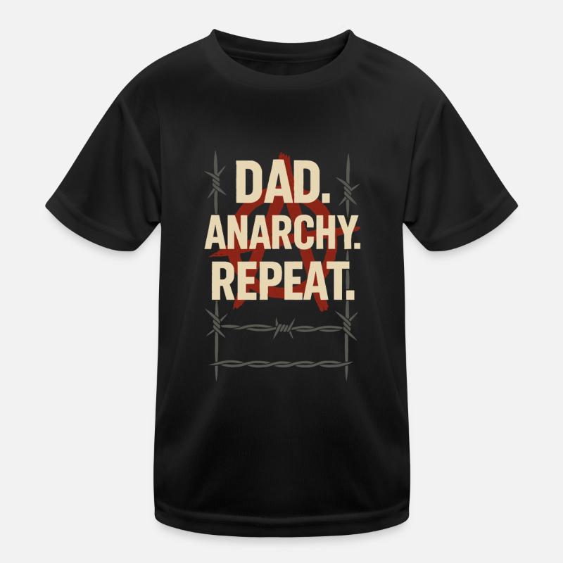 Punk Dad Alternative Paternity Rebellious Kids Functional T-Shirt