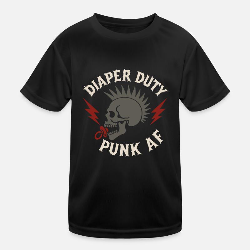 Punk Dad Alternative Paternity Rebellious Kids Functional T-Shirt