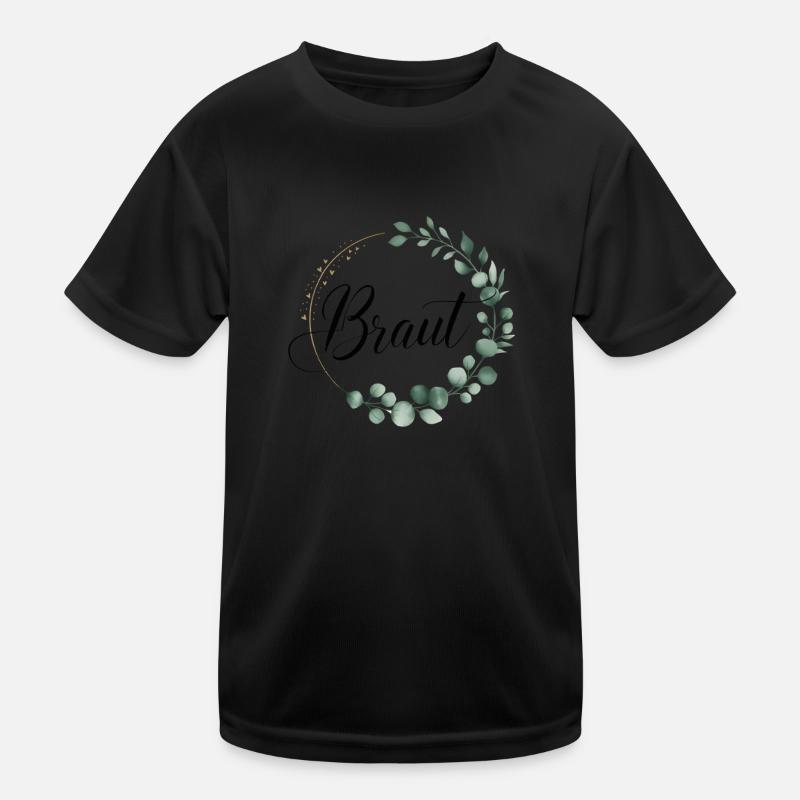 Couronne de fleurs de mariée Eucalyptus Enterrement de vie de garçon Mariage T-shirt sport Enfant