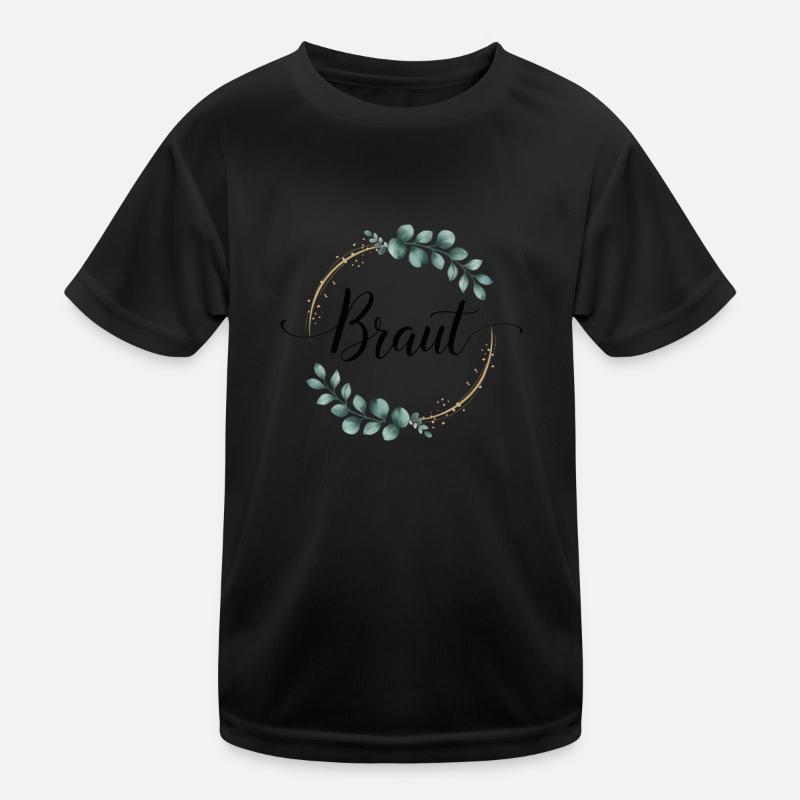 Couronne de fleurs de mariée Eucalyptus Enterrement de vie de garçon Mariage T-shirt sport Enfant