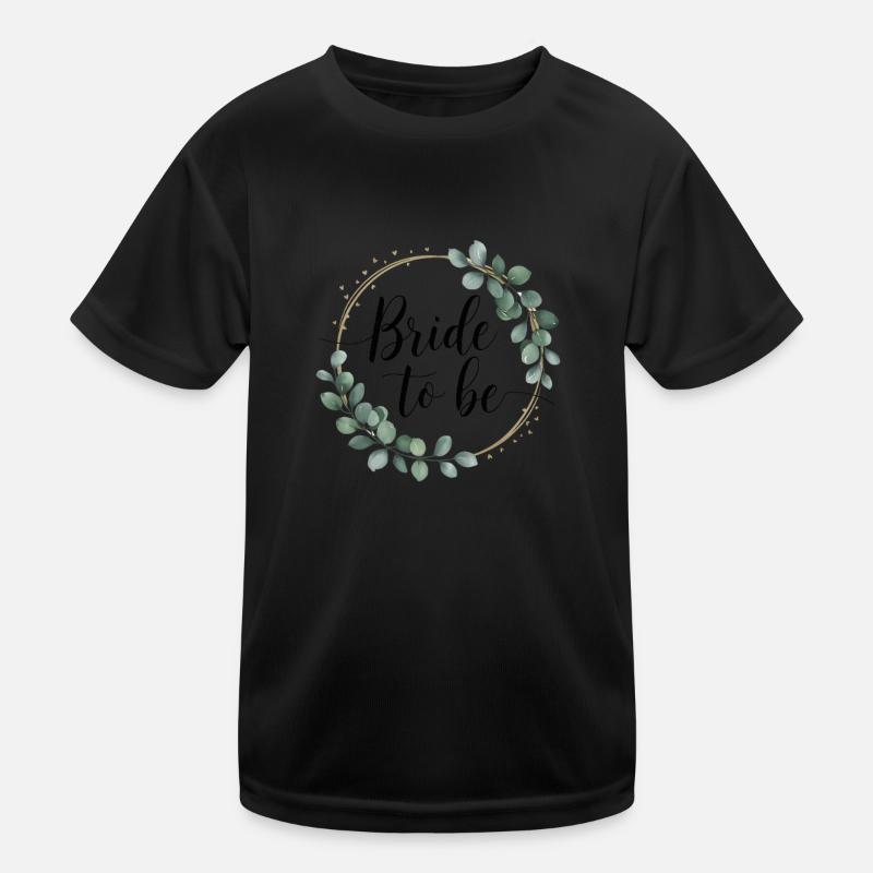 Couronne de fleurs de mariée Eucalyptus Enterrement de vie de garçon Mariage T-shirt sport Enfant